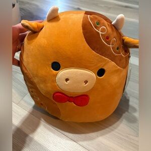 Jericho The Gingerbread Cow Squishmallow 11”